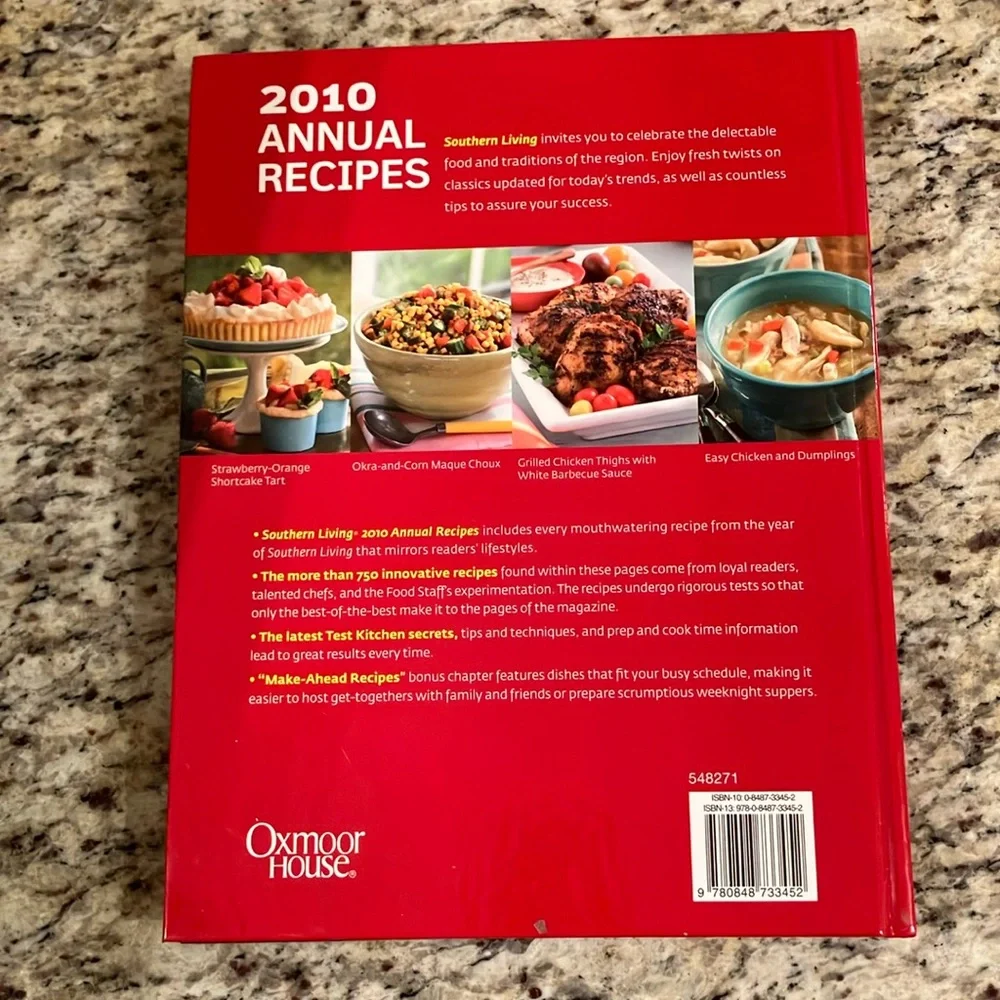 Southern Living 2010 Annual Recipes Hardcover Cookbook Comfort Food Vintage